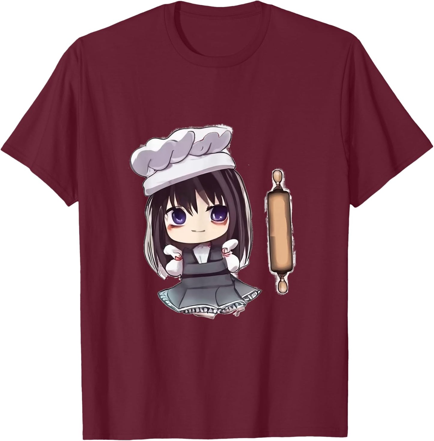 Anime Baker Baking T-Shirt - T-Shirt | Maroon