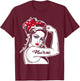 Female Nurse Rosie The Riveter Pin Up Girl Nurse T-Shirt - T-Shirt | Maroon