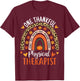 Thankful Physical Therapist Thanksgiving Physical Therapy T-Shirt - T-Shirt | Maroon