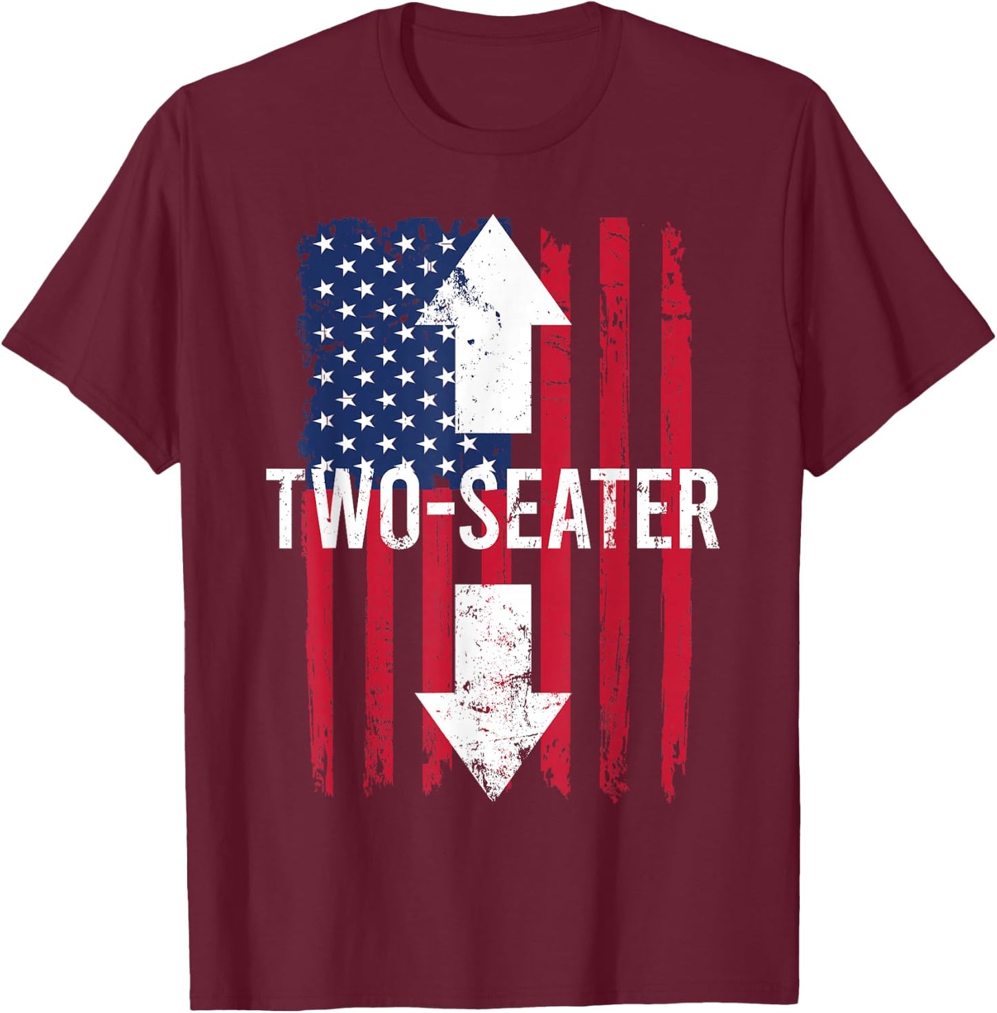 Two Seater Shirt Two-Seater Shirt 2 Seater Shirt Two Seater T-Shirt - T-Shirt | Maroon