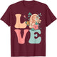 Audiologist Audiology Ear LOVE T-Shirt - T-Shirt | Maroon