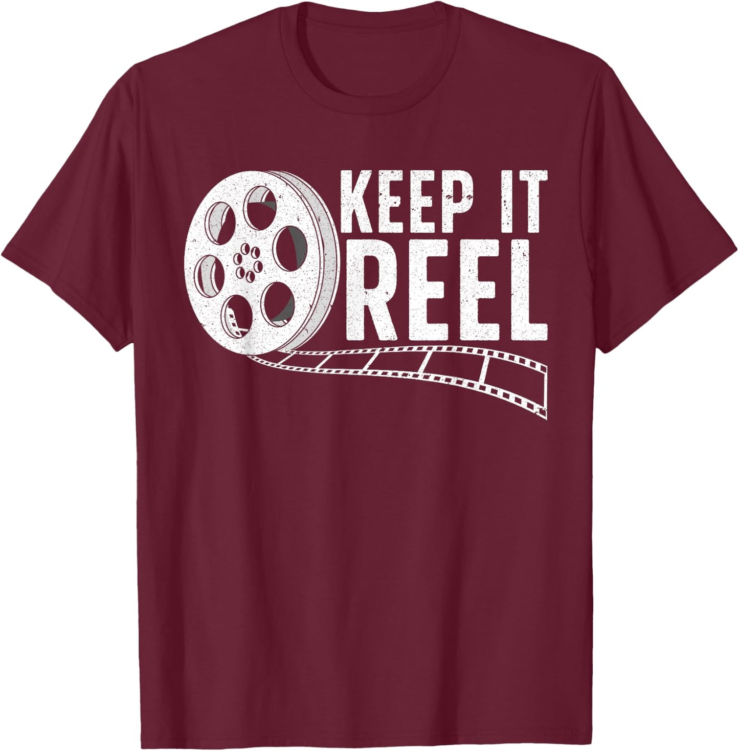 Cool Filmmaker Art Women Movie Film Maker Keep Reel T-Shirt - T-Shirt | Maroon