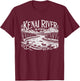 Kenai River Alaska AK Salmon Fishing Camping Hiking Retro T-Shirt - T-Shirt | Maroon