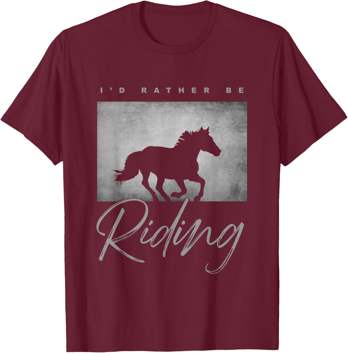 Horse Riding Apparel - Horse T-Shirt - T-Shirt | Maroon