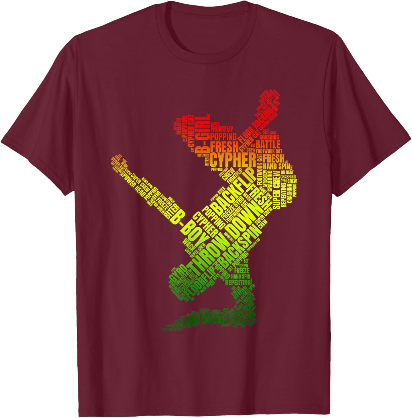 Cypher Bboy Street Dance Battle Movement Breakdance T-Shirt - T-Shirt | Maroon