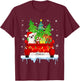 Red Truck Merry Christmas Tree Xmas Chihuahua Dog T-Shirt - T-Shirt | Maroon