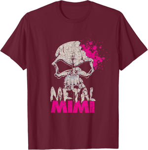 Metal Mimi, Rock Music Mom Grandma, Mother's Day T-Shirt - T-Shirt | Maroon