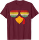 Vintage Turkey Face Thanksgiving Sunglasses Costume Boy Girl T-Shirt - T-Shirt | Maroon