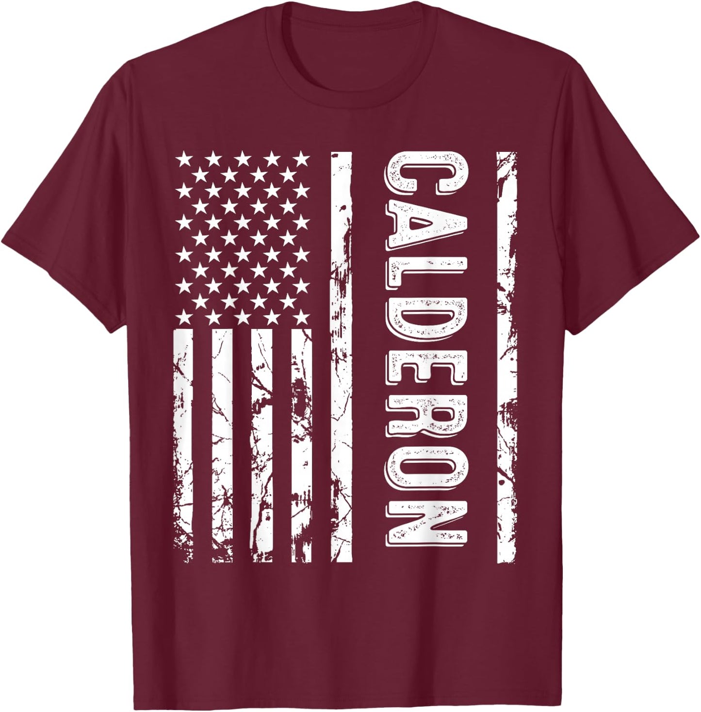 Calderon Last Name Funny Surname Team Family Reunion T-Shirt - T-Shirt | Maroon