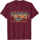 Arches National Park T-Shirt - T-Shirt | Maroon