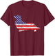 Dachshund Doxie Dog 4th of July USA American Flag Patriotic T-Shirt - T-Shirt | Maroon