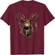 American Deer Natural Esoteric Indian Jewelry Buffalo T-Shirt - T-Shirt | Maroon