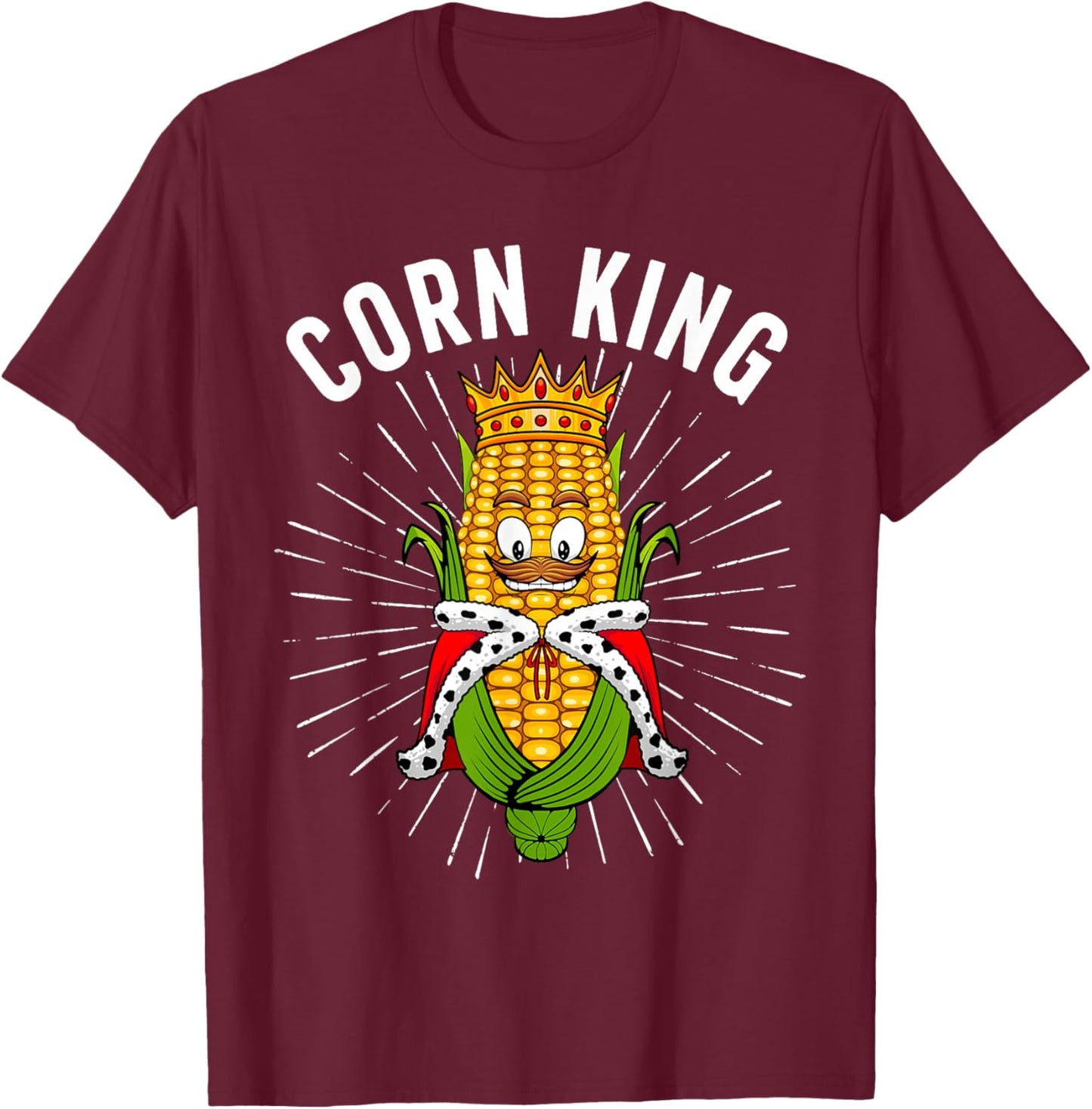 Cute Corn Design Boys Kernel Sweet Corn Cob Lover T-Shirt - T-Shirt | Maroon