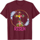 He is Risen Floral Tie Dye Vintage Cross Happy Easter T-Shirt - T-Shirt | Maroon