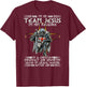 Kneeling Knight Templar Im On Team Jesus Christian BACKPRINT T-Shirt - T-Shirt | Maroon