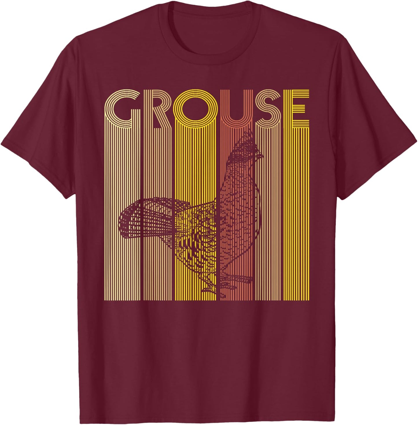 Grouse Design for a Ruffed Grouse lover T-Shirt - T-Shirt | Maroon