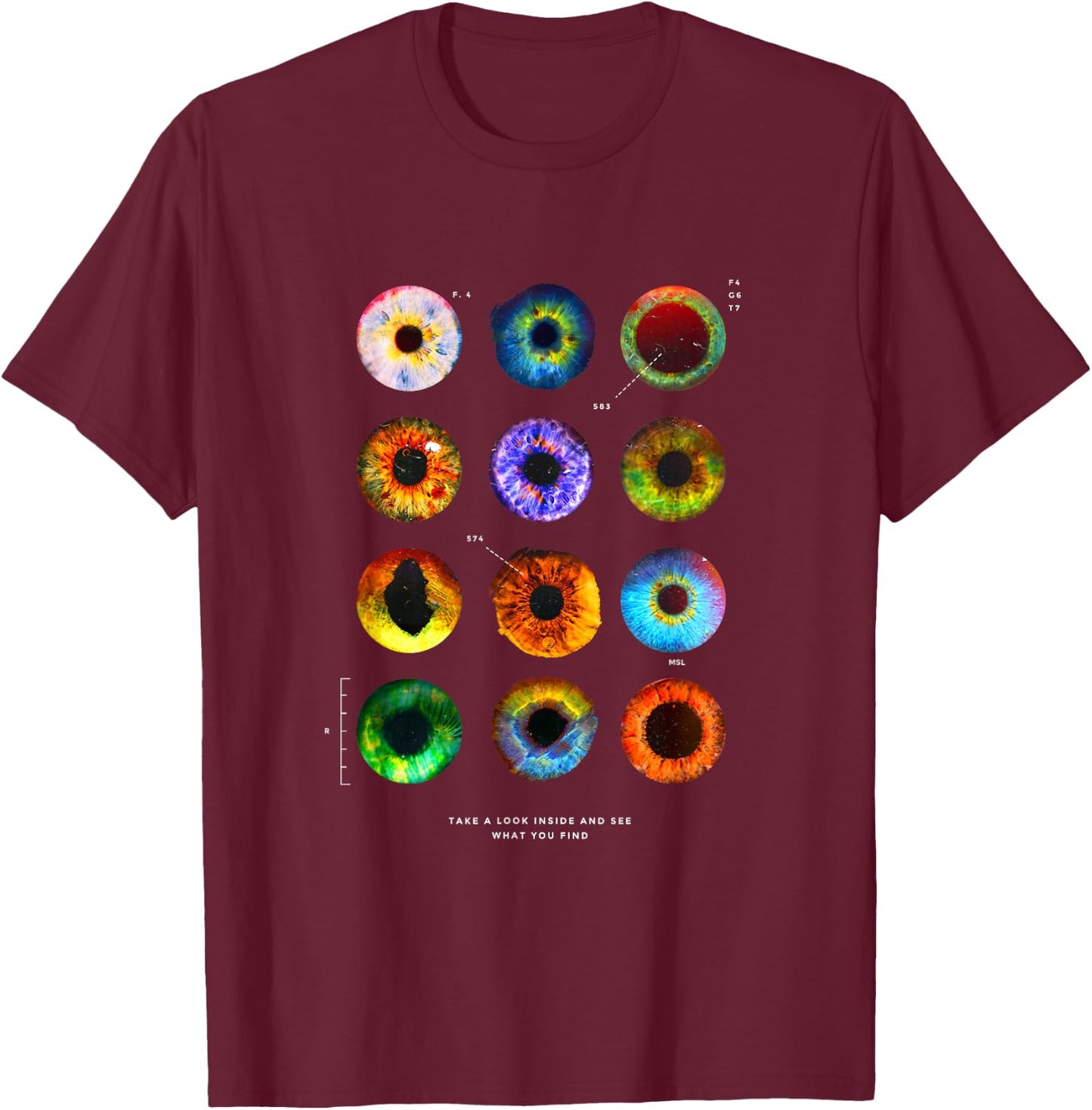 Iris Eye Anatomy Ophthalmologist Optician & Ophthalmologist T-Shirt - T-Shirt | Maroon