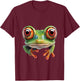 Green Body Tree Frog Red Eyed Tree Frog Rainforest Amphibian T-Shirt - T-Shirt | Maroon