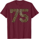 Leopard Number 75 Athlete Sports Jersey Supporter Fanwear T-Shirt - T-Shirt | Maroon