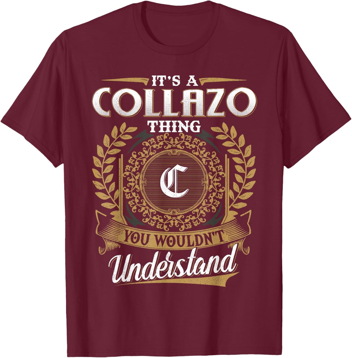 COLLAZO Family - Last Name COLLAZO Surname Personalized T-Shirt - T-Shirt | Maroon