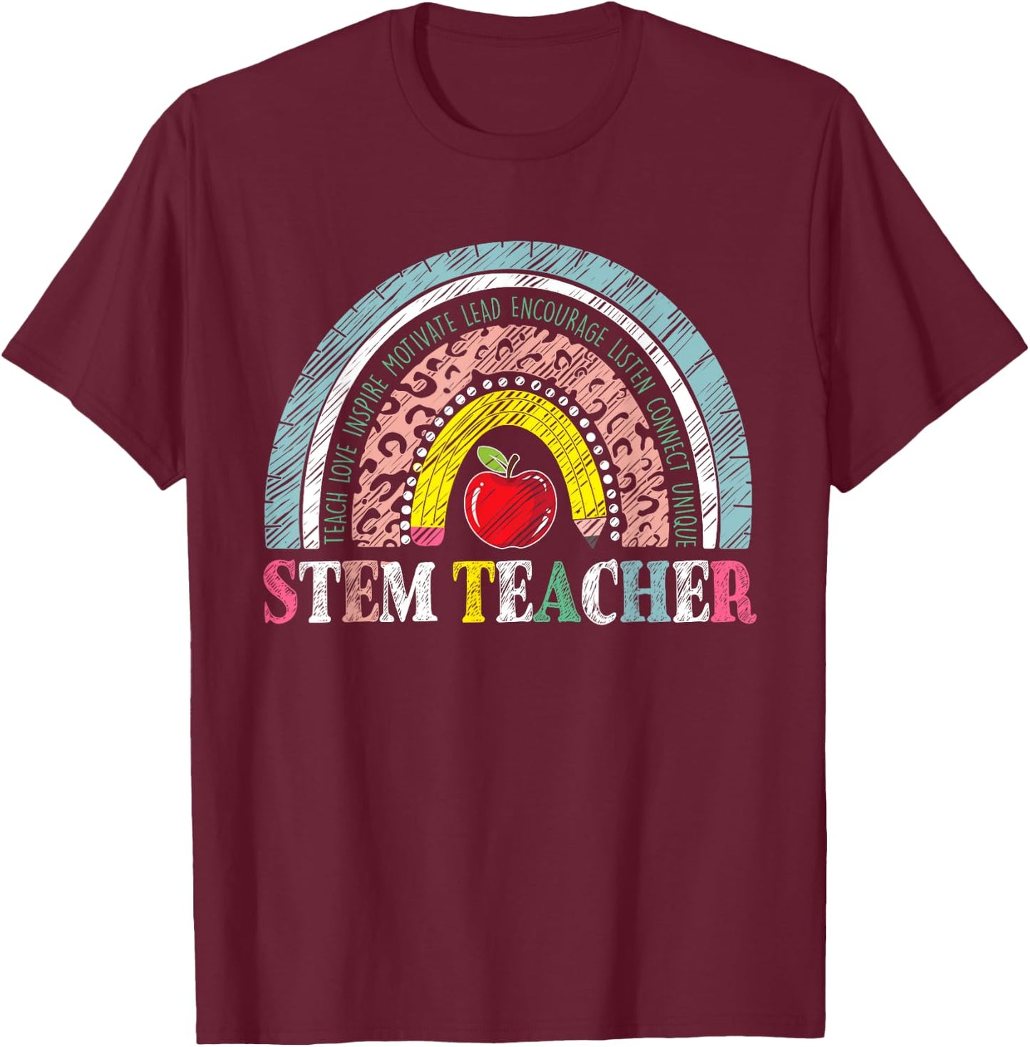 Vintage Stem Teacher Life Men Women Teacher Student T-Shirt - T-Shirt | Maroon