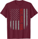 Best Popo Ever US American Flag Shirt Gifts For Father's Day T-Shirt - T-Shirt | Maroon
