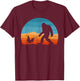 Bigfoot Walking Rooster Sasquatch Chicken Lover T-Shirt - T-Shirt | Maroon