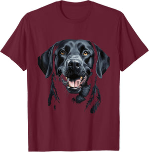 Black Labrador Retriever Love Labrador Mum Dad Chocolate T-Shirt - T-Shirt | Maroon