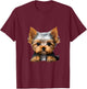 Colorful Splash Art Yorkshire Terrier Puppy Dog Owner T-Shirt - T-Shirt | Maroon