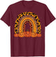 Leopard Rainbow Pumpkins Retro Halloween Costume Women Girls T-Shirt - T-Shirt | Maroon