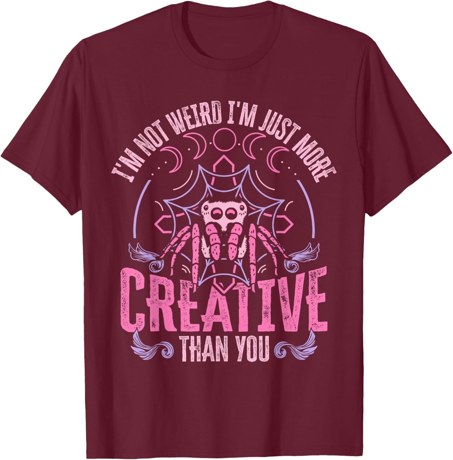 Kawaii Creepy Spider Pastel Goth Anime T-Shirt - T-Shirt | Maroon