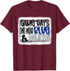 On Gameday Football We Wear Blue And White School Spirit T-Shirt - T-Shirt | Maroon
