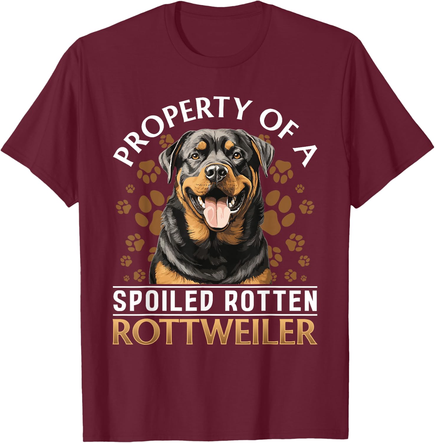 Rottweiler Rottie Dog Breed Pet - Rottie mom T-Shirt - T-Shirt | Maroon