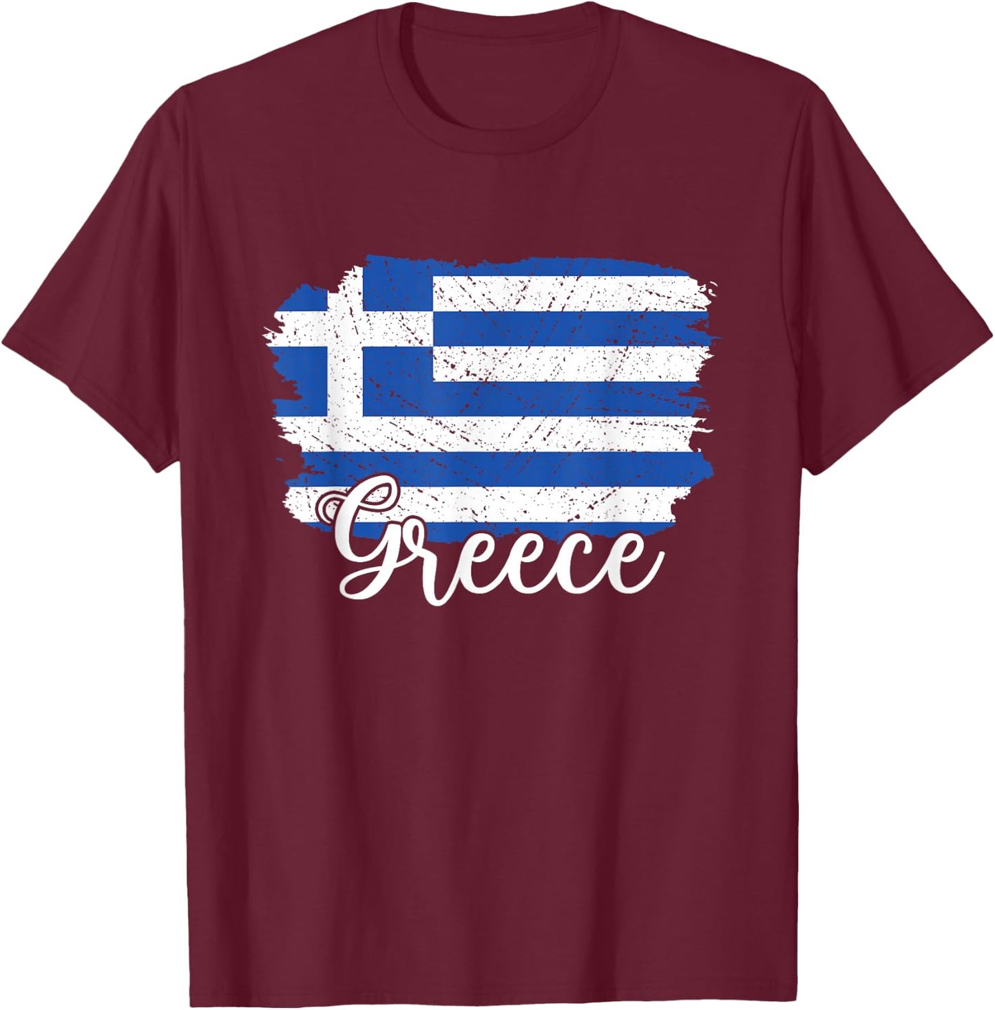 Greece Flag Men Women Kids Greece Country T-Shirt - T-Shirt | Maroon