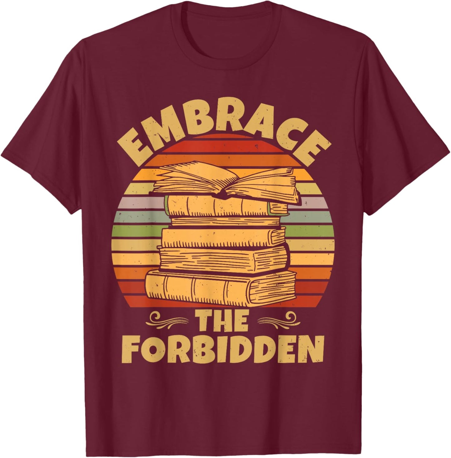 Banned Books Week Library Bookworm Banned Books T-Shirt - T-Shirt | Maroon