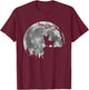 Yorkie Dog Moon Silhouette Funny Lazy Halloween Costume Men Women Kids T-Shirt - T-Shirt | Maroon