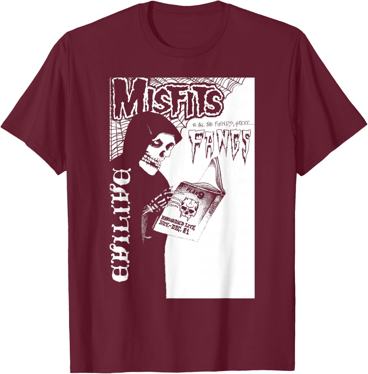 Misfits – Fangs T-Shirt - T-Shirt | Maroon