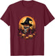 Fox Witch Hat Pumpkins Halloween Costume T-Shirt - T-Shirt | Maroon
