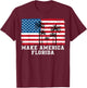 Make America Florida DeSantis 2024 Trump DeSantis Election T-Shirt - T-Shirt | Maroon