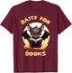 Batty Book Lover Teacher School Librarian Bookish Halloween T-Shirt - T-Shirt | Maroon