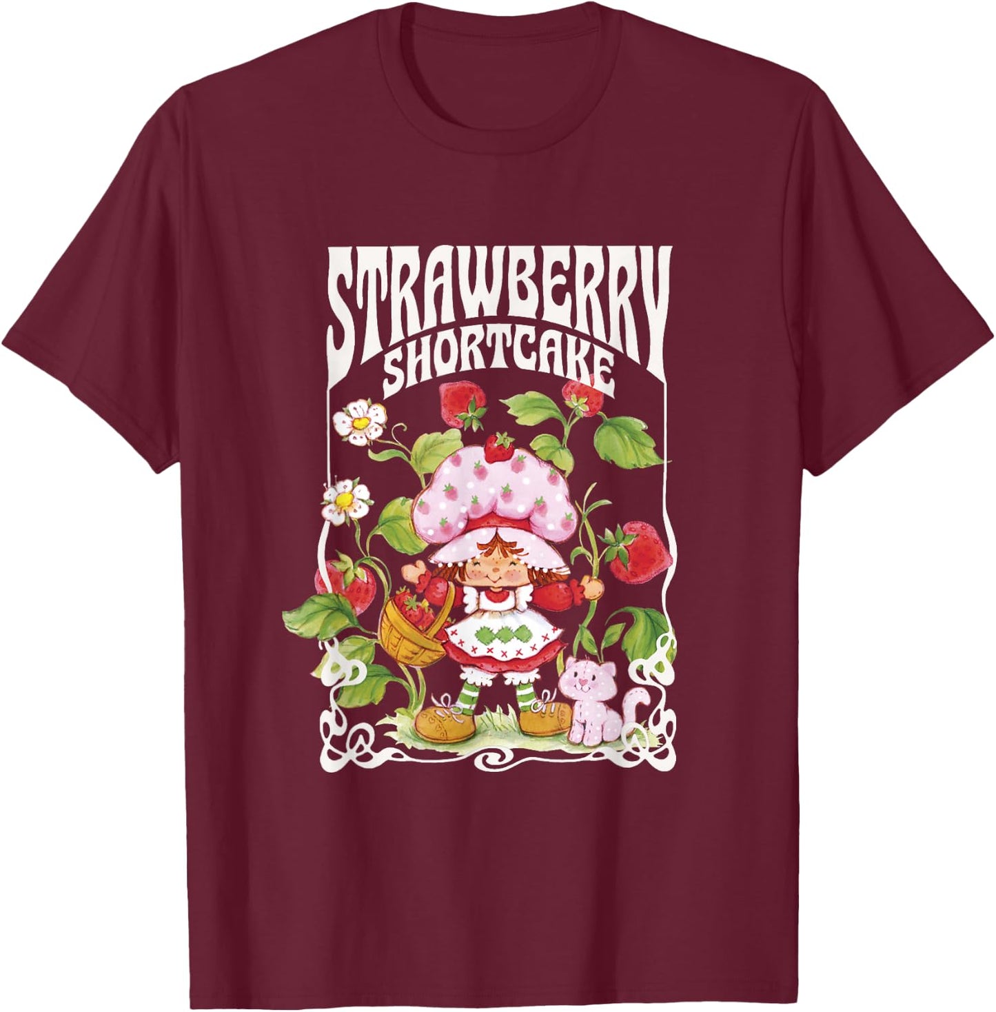 Strawberry Shortcake Life is Sweet Nouveau Berry Garden T-Shirt - T-Shirt | Maroon