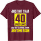 Happy 40th Birthday Just Hit That 40 Speed Limit Driving T-Shirt - T-Shirt | Maroon