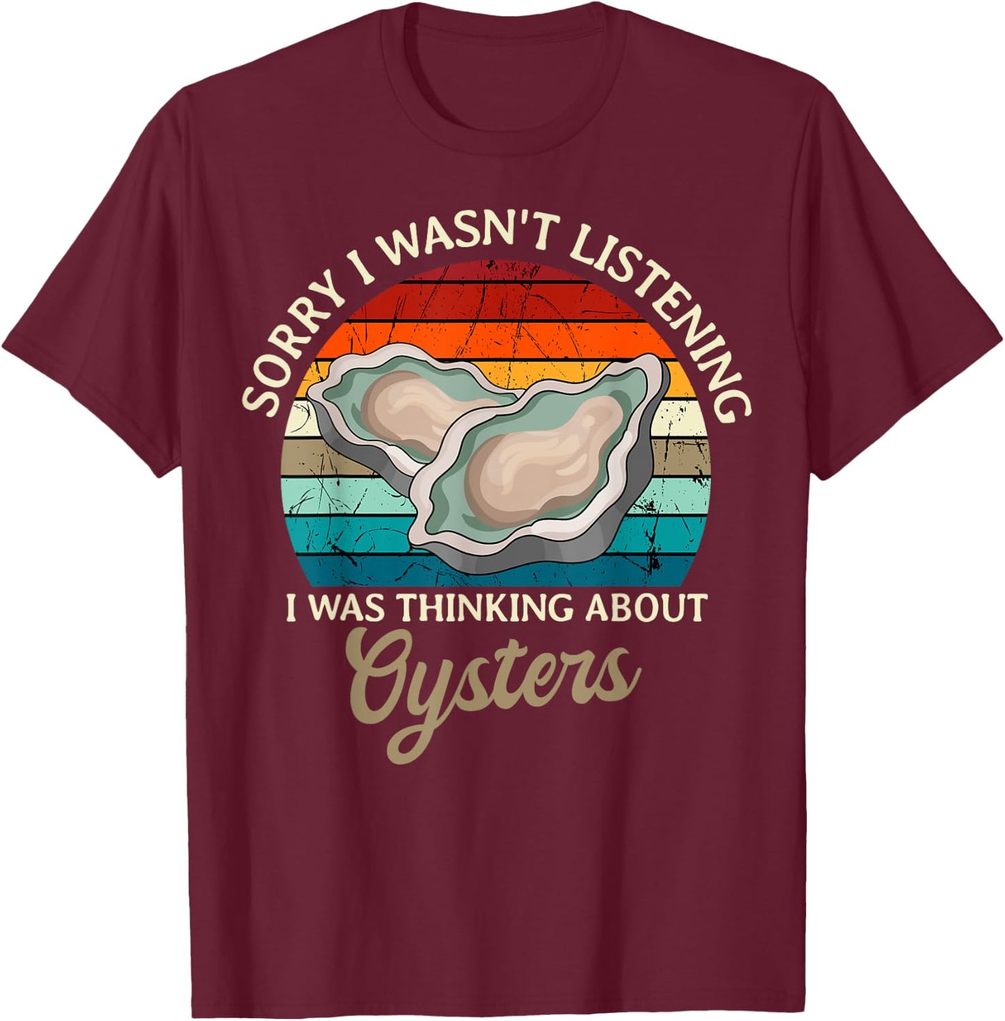 Oyster Retro Vintage Shucker Shelfish Seafood Mollusks T-Shirt - T-Shirt | Maroon