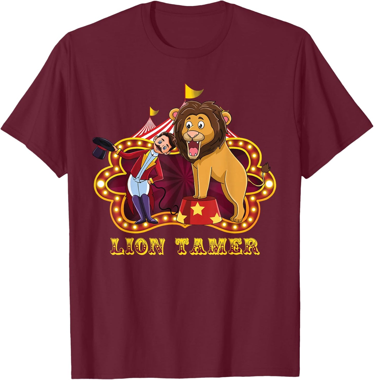Children's Lion Tamer Circus Employee Carnival Theme Party T-Shirt - T-Shirt | Maroon