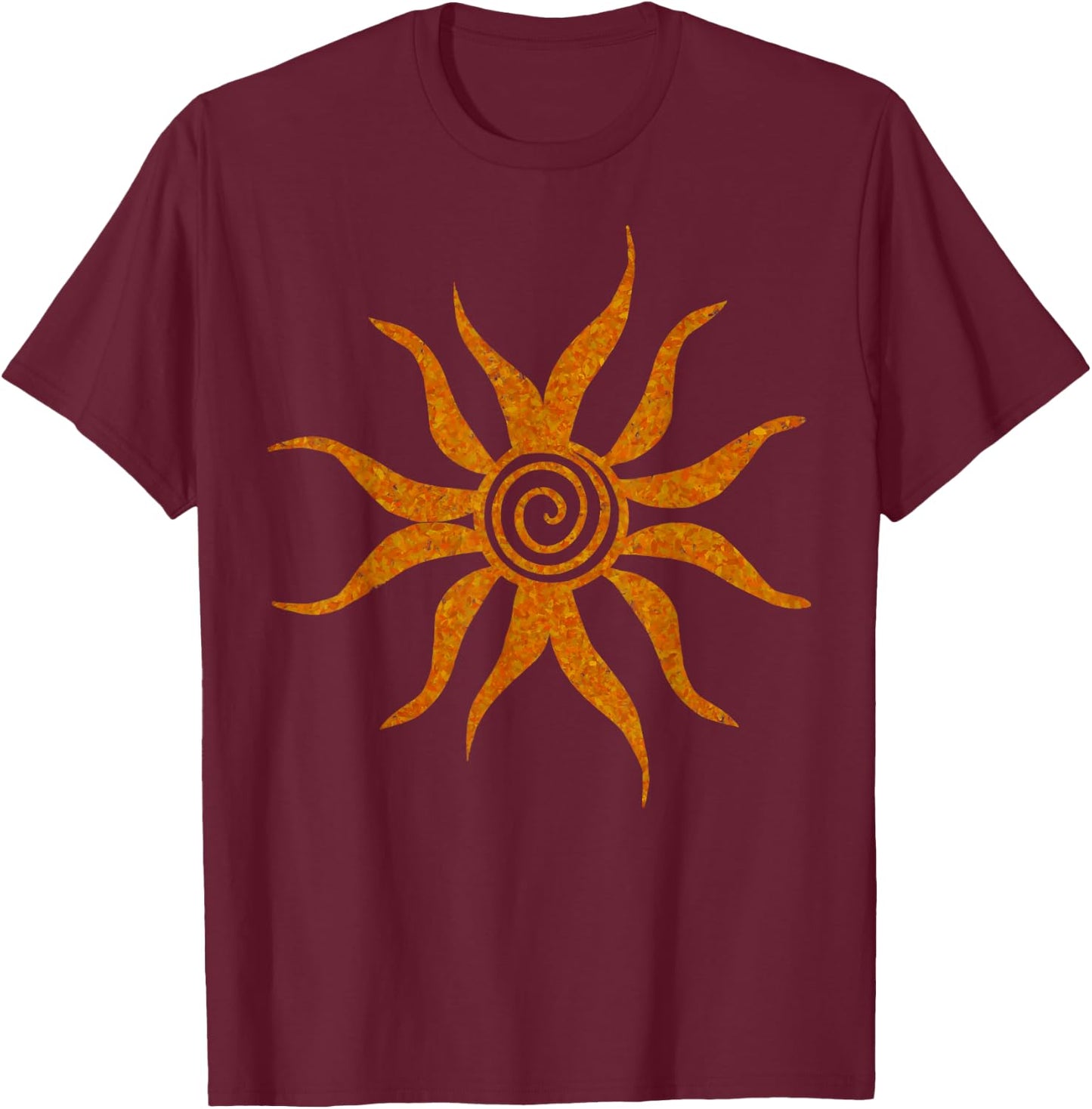 Sun Symbol Spirituality T-Shirt - T-Shirt | Maroon