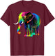 Cute Elephant Lover Animal on Elephant T-Shirt - T-Shirt | Maroon