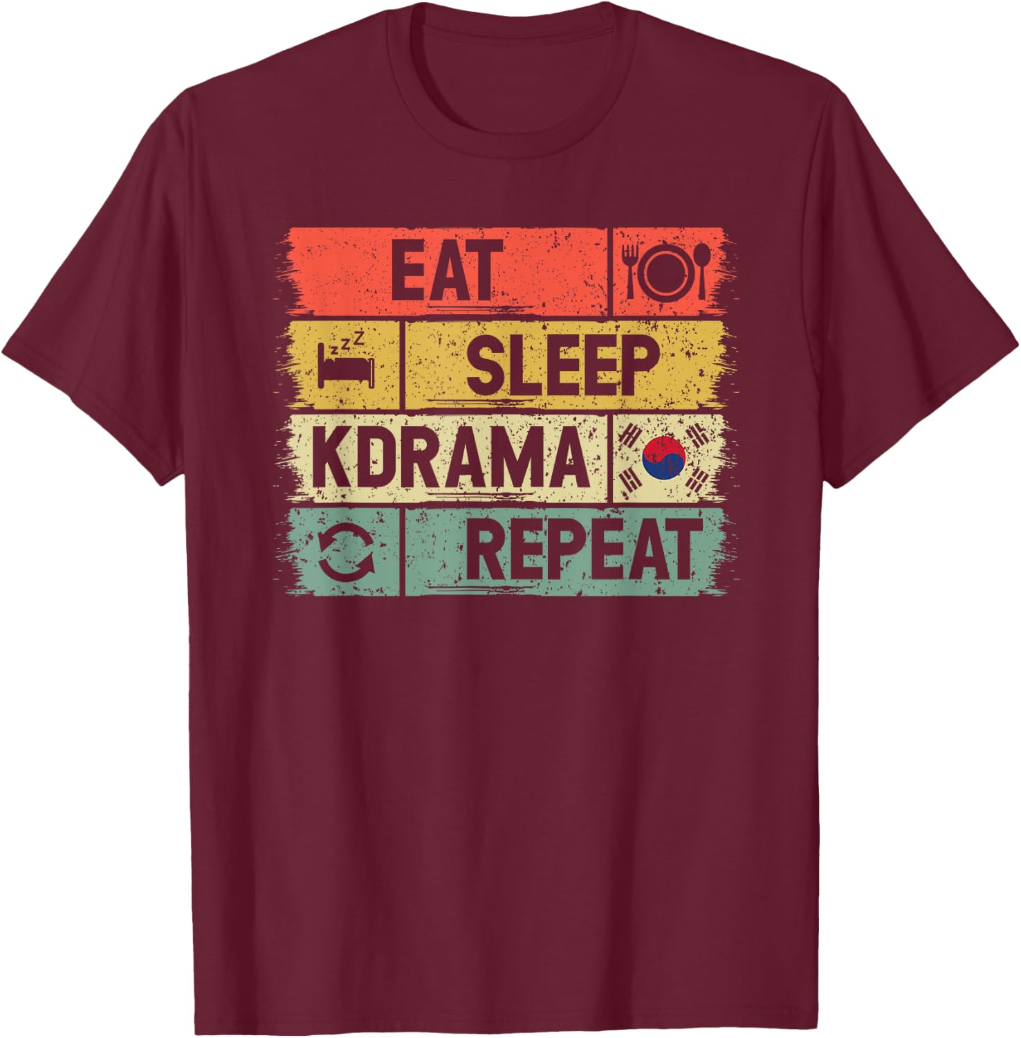 K Drama Oppa Korean Drama Finger Heart Saranghae K-Drama T-Shirt - T-Shirt | Maroon