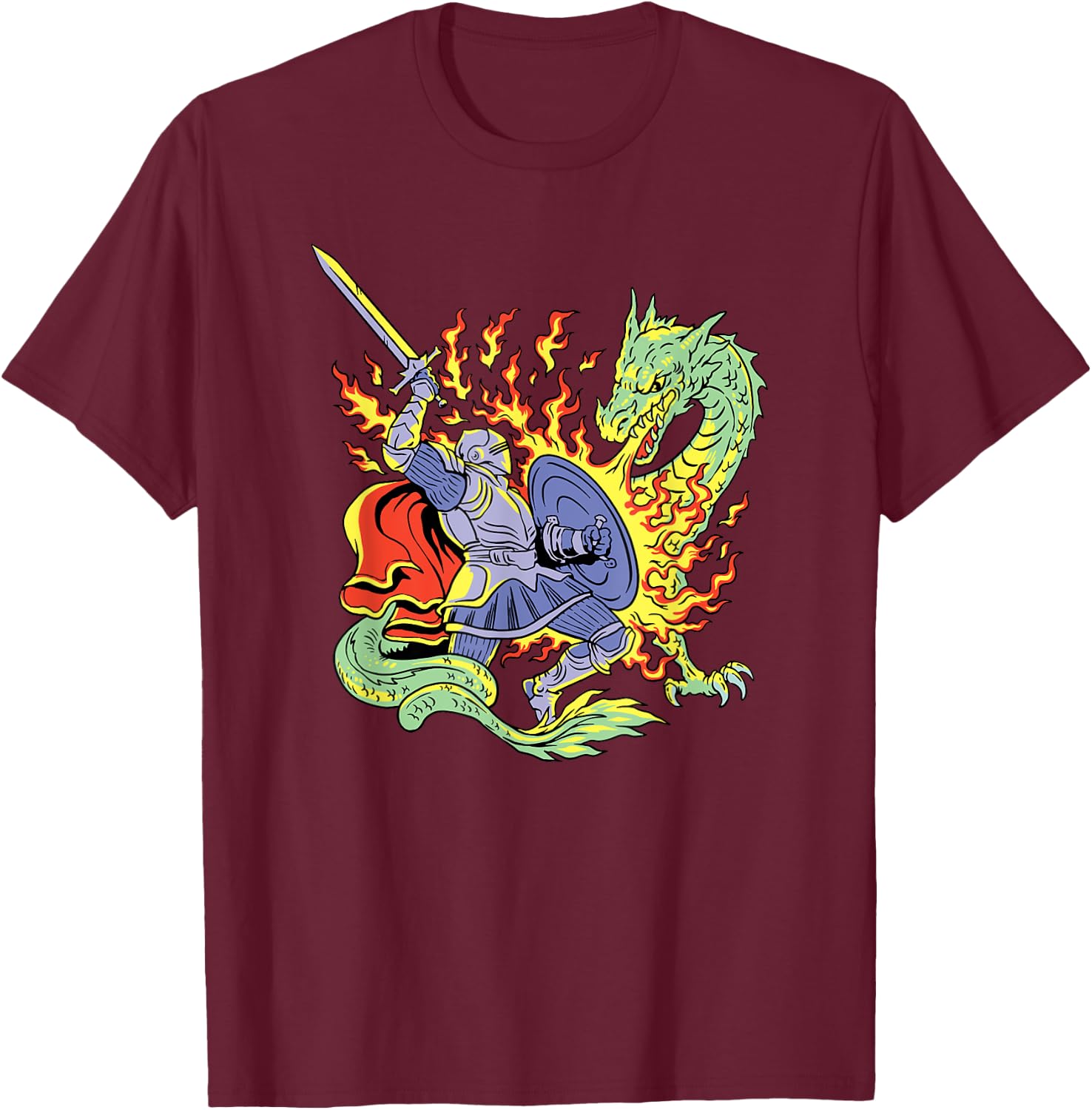 Dragon Slayer T-Shirt - T-Shirt | Maroon