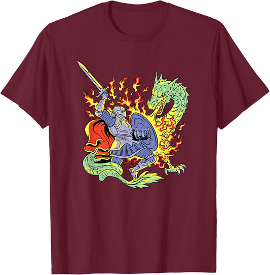 Dragon Slayer T-Shirt - T-Shirt | Maroon