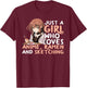 Just A Girl Who Loves Anime Ramen And Sketching Japan Anime T-Shirt - T-Shirt | Maroon